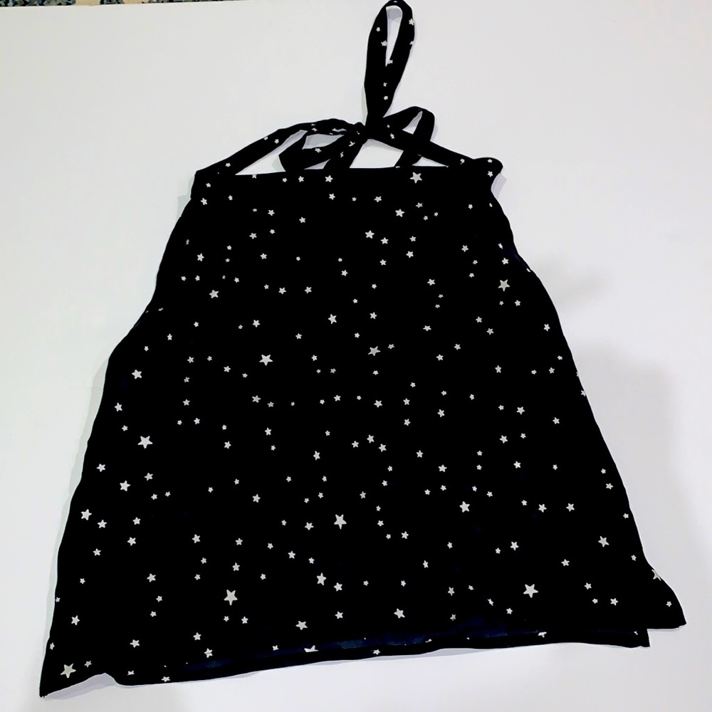 Hazel Boutique black with stars halter blouse